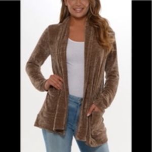 Bobi pocket cardigan in chenille